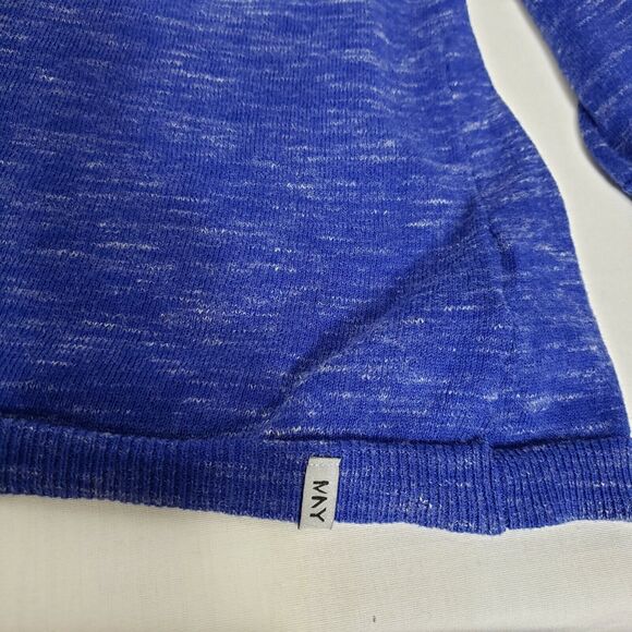 Marc New York by Andrew Marc Performance Women Top 1X Tie Neck Blue Long Sleeve - Picture 7 of 10